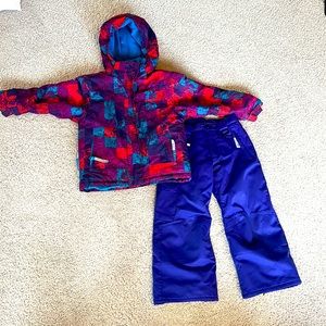 Girls snow pants and jacket